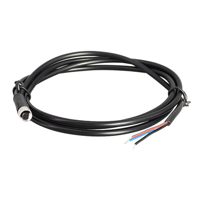 La veste de PVC IP67 imperméabilisent les câbles équipés M16 4 Pin Circular Connector Type