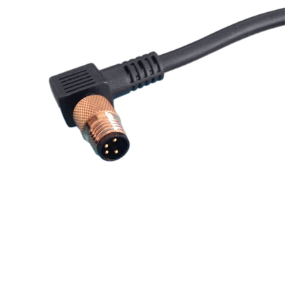 Assemblées imperméables femelles extérieures adaptées aux besoins du client du connecteur 4pin du câble M8 d'extrémité libre de longueur