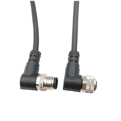 Mâle imperméable de câbles équipés M12 à la femelle avec 4 la borne 8 Pin Connector