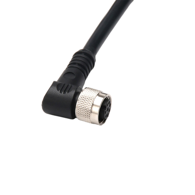 Le câble électrique à angle droit avec IP67 imperméabilisent M12 2 la borne 4 Pin Connector de la borne 3