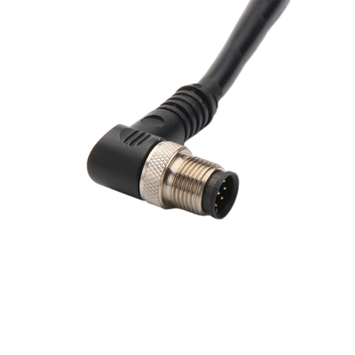 Le câble électrique à angle droit avec IP67 imperméabilisent M12 2 la borne 4 Pin Connector de la borne 3