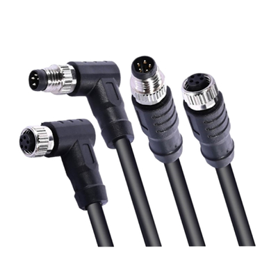 IP67 le connecteur imperméable du câble M8 câblent 5 Pin Female Molding Shield que la veste de PVC câble le scooter électrique de vélo