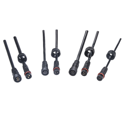 Mâle imperméable noir de cable électrique de la couleur M14 M21 à la veste de PVC femelle