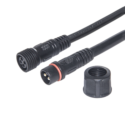 Mâle imperméable noir de cable électrique de la couleur M14 M21 à la veste de PVC femelle
