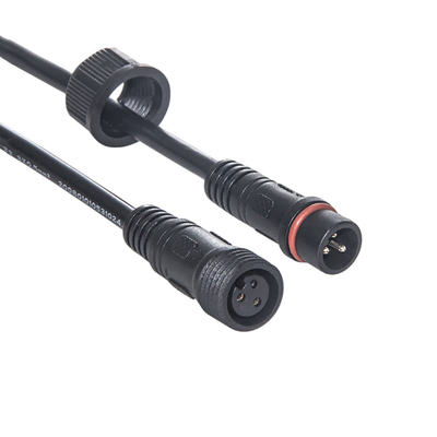 Mâle imperméable noir de cable électrique de la couleur M14 M21 à la veste de PVC femelle