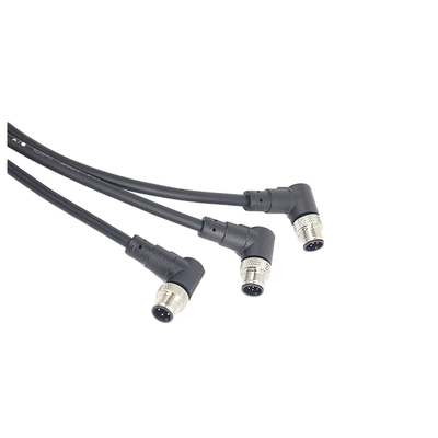 Mâle à angle droit multi fait sur commande de câbles équipés du noyau M12 pour le capteur