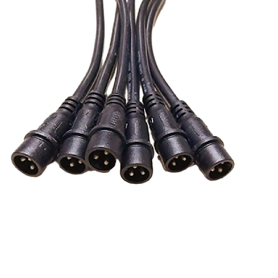 puissance de 1M Long Black Color utilisant les câbles équipés M18 imperméables extérieurs multibroches