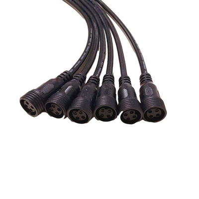 puissance de 1M Long Black Color utilisant les câbles équipés M18 imperméables extérieurs multibroches
