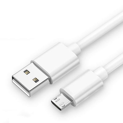 Le câble de remplissage micro d'USB de revêtement en PVC attachent 1M 2.4A multifonctionnel