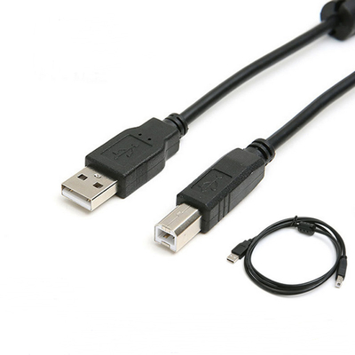 Câble à grande vitesse noir d'USB, un mâle à une imprimante féminine Cord de 2,0 USB