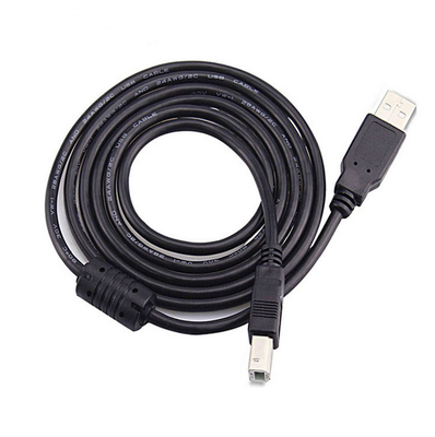 Câble à grande vitesse noir d'USB, un mâle à une imprimante féminine Cord de 2,0 USB