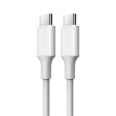 USB C de couleur blanche au câble de charge rapide de C avec la veste 20V 3A 60W de PVC