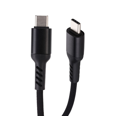 couleur noire de câble tressé en nylon d'USB C de longueur de 3Ft pour la Tablette d'ordinateur portable
