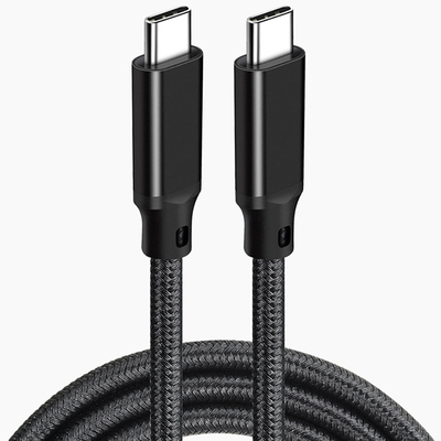 couleur noire de câble tressé en nylon d'USB C de longueur de 3Ft pour la Tablette d'ordinateur portable