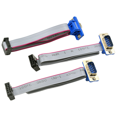 DB plat 9 Pin Male To Female Connector d'Assemblée de câble plat de longueur de 30cm