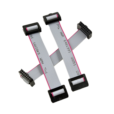 Câbles équipés plats du ruban IDC avec borne 6 Pin Connector de la rangée 2x3 de lancement de 2.00mm la double