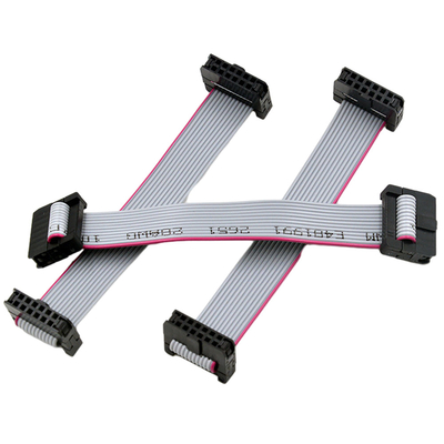 Câbles équipés plats du ruban IDC avec borne 6 Pin Connector de la rangée 2x3 de lancement de 2.00mm la double