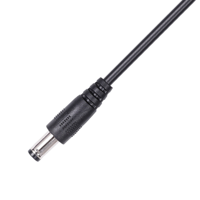 Assemblées masculines et femelles de cable électrique avec dc de passe-fils baril Jack de 5.5mm x de 2.1mm
