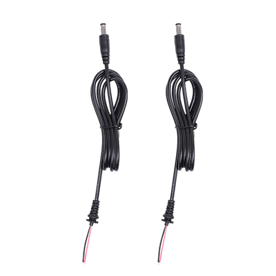 Assemblées masculines et femelles de cable électrique avec dc de passe-fils baril Jack de 5.5mm x de 2.1mm