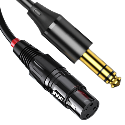 3,5 mâle adapté aux besoins du client de Pin XLR de millimètre Jack Coiled Cable 7 à la femelle 3 Pin Xlr For Video Audio