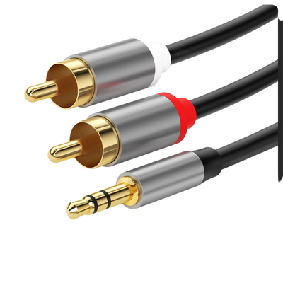 Câbles vidéo-audio colorés, Rca de Jack Cables 2 de stéréo 3.5Mm Digital au mâle pour la voiture