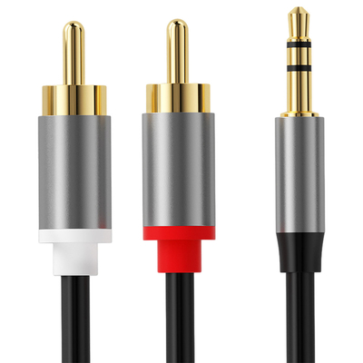 Câbles vidéo-audio colorés, Rca de Jack Cables 2 de stéréo 3.5Mm Digital au mâle pour la voiture