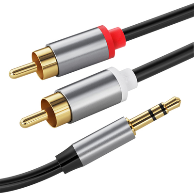 Câbles vidéo-audio colorés, Rca de Jack Cables 2 de stéréo 3.5Mm Digital au mâle pour la voiture