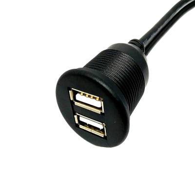 Double câble imperméable du port USB USB2.0 1 mètre pour la moto de voiture
