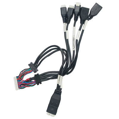 ATX logeant le logement de cuir embouti de fil du câble équipé d'Overmolding JST PH2.0 à la femelle USB2.0