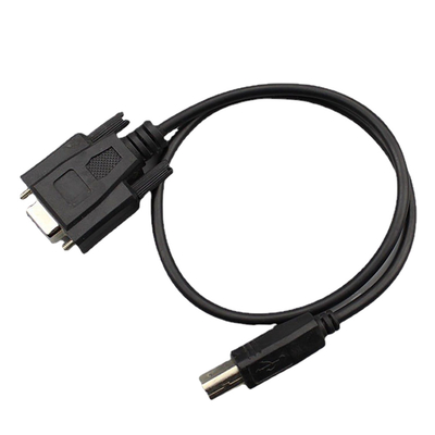 Femelle faite sur commande des câbles équipés de RS232 Overmolding DB9 au type masculin d'USB 2,0 B
