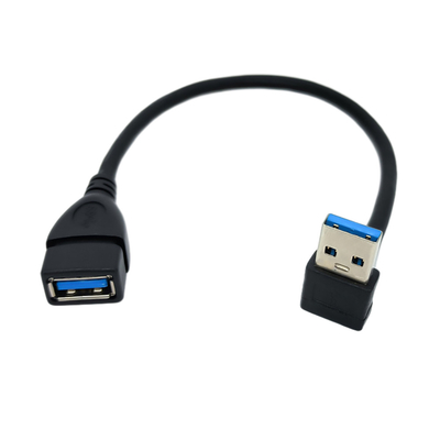 Câble de 90 de degré données de remplissage à angle droit d'USB avec le mâle d'USB 3,0 à l'adaptateur femelle