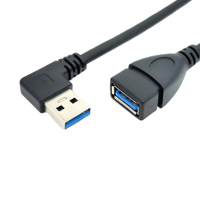 Câble de 90 de degré données de remplissage à angle droit d'USB avec le mâle d'USB 3,0 à l'adaptateur femelle