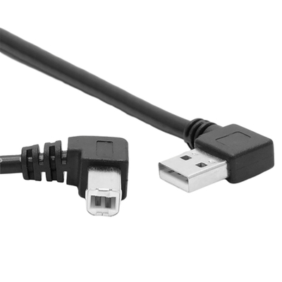 Degré L type double angle gauche à angle droit de Data Cable With 90 d'imprimante d'USB de 1 mètre