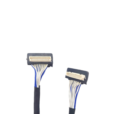 Câble fait sur commande de DF9 31pin LVDS, type de connecteur de lancement de Flex Coaxial Cable 1mm