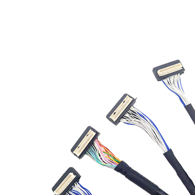 Câble fait sur commande de DF9 31pin LVDS, type de connecteur de lancement de Flex Coaxial Cable 1mm