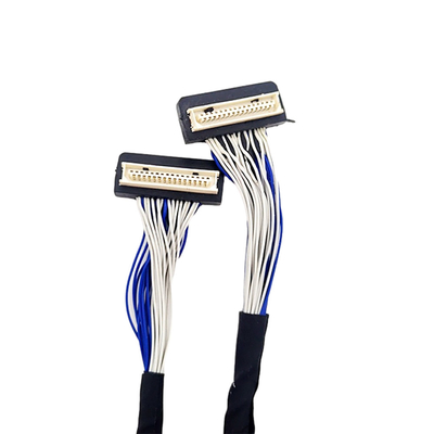 Câble fait sur commande de DF9 31pin LVDS, type de connecteur de lancement de Flex Coaxial Cable 1mm