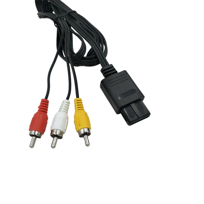 câble visuel audio de 6ft Gamecube, poids du commerce de corde composée pour Nintendo 64 N64