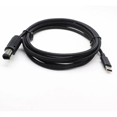 Câble tressé de 2 m pour contrôleur Gamecube Type C USB 2.0 mâle vers mâle 6 broches