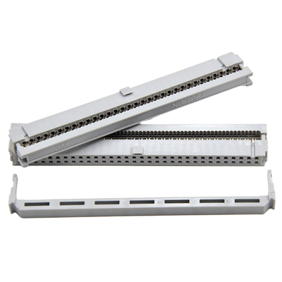 64 contact simple Gray Insulation For Flat Cable de connecteur de la borne 2,54 millimètres IDC