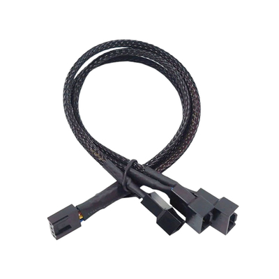 2.54mm connecteur de câble de l'amplificateur de hauteur Assemblages de câbles en aluminium en feuille de verre blindé harnais pour ventilateur PC