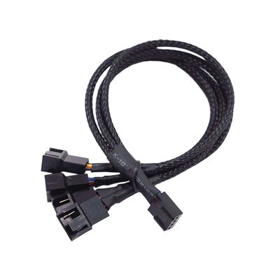 2.54mm connecteur de câble de l'amplificateur de hauteur Assemblages de câbles en aluminium en feuille de verre blindé harnais pour ventilateur PC
