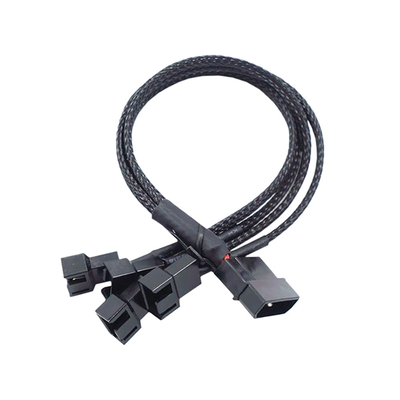 2.54mm connecteur de câble de l'amplificateur de hauteur Assemblages de câbles en aluminium en feuille de verre blindé harnais pour ventilateur PC