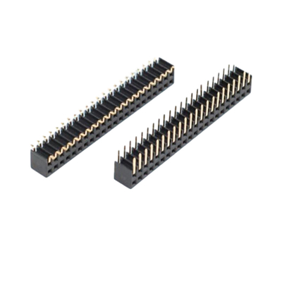 Connecteur féminin de PCB à angle droit 0.5A à 3A à travers le trou 2.54mm 2.0mm Pitch