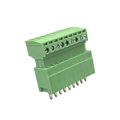 Connecteur de bloc de borne branchable mâle femelle 3,81 mm d'envergure 2-16 broches brancher à angle droit verticalement