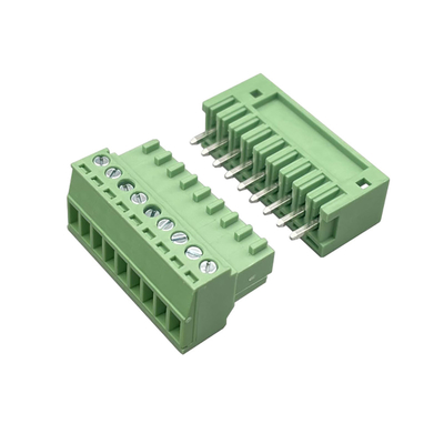 Connecteur de bloc de borne branchable mâle femelle 3,81 mm d'envergure 2-16 broches brancher à angle droit verticalement