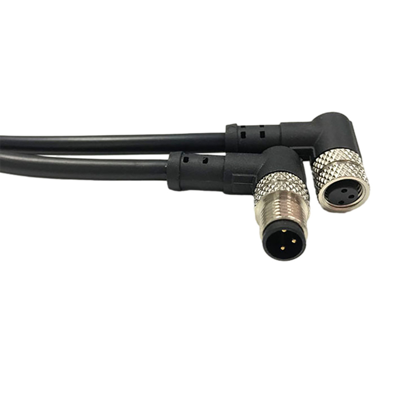 Assemblées imperméables femelles extérieures adaptées aux besoins du client du connecteur 4pin du câble M8 d'extrémité libre de longueur