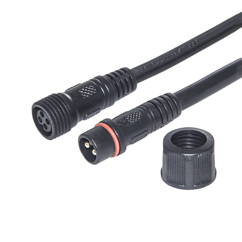 Mâle imperméable noir de cable électrique de la couleur M14 M21 à la veste de PVC femelle