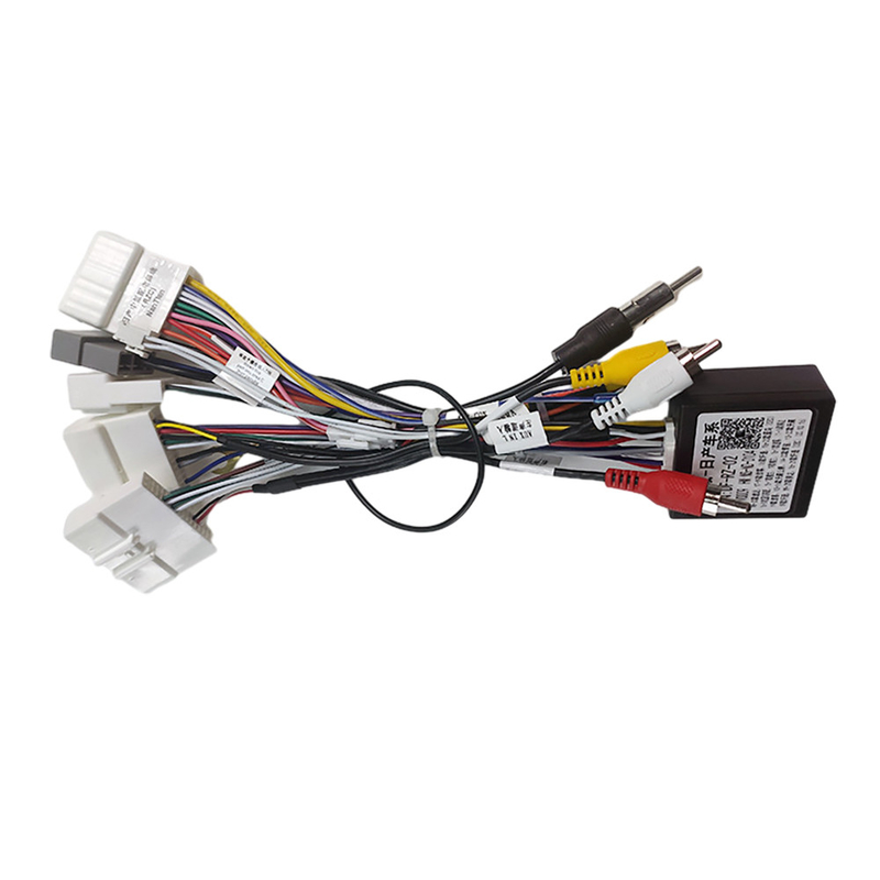 Couleur rouge de terminal de 1,5 de mètre de RCA de fil du harnais 3 généralistes de branches pour Nissan Vehicle
