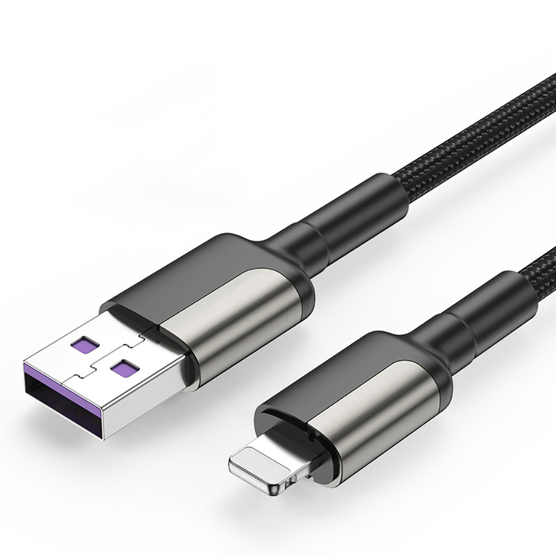 Le câble de données de remplissage rapide d'OEM, USB micro en nylon câblent 2.4A pour Iphone