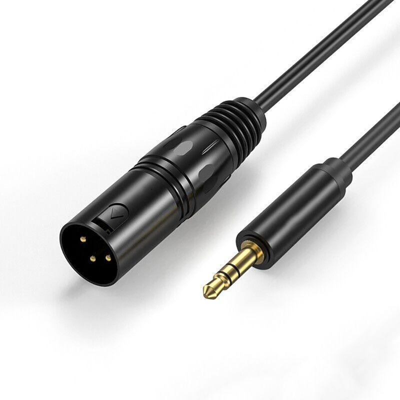 3,5 mâle adapté aux besoins du client de Pin XLR de millimètre Jack Coiled Cable 7 à la femelle 3 Pin Xlr For Video Audio